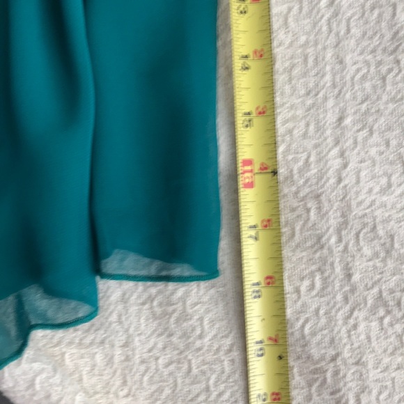 👗Teal green asymmetrical mini dress - Picture 8 of 8